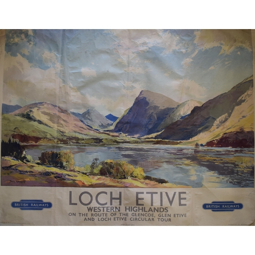 Original British Railways Poster Loch Etive Western Highlands By Jack Merriott c1950