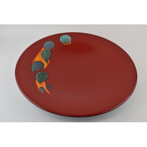 47 - Large Poole Pottery Abstract Delphis charger, 41.5cm diameter.