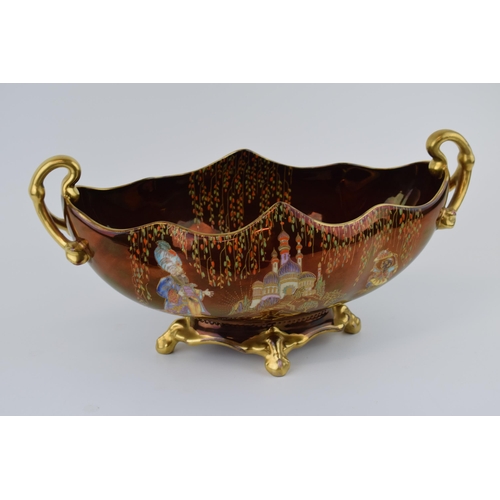 50 - Carlton Ware Rouge Royale double handled shaped bowl, 'Eastern Splendour' design, 34cm wide, with a ... 