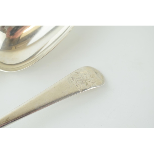 516 - A pair of silver tablespoons, London 1769, E Tookey, 138.3g (2), 22cm long.