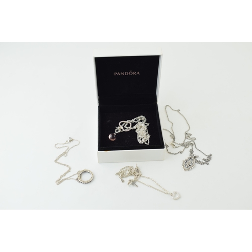 545 - Pandora silver jewellery to include pendants, chains and others, 38.3g (Qty).