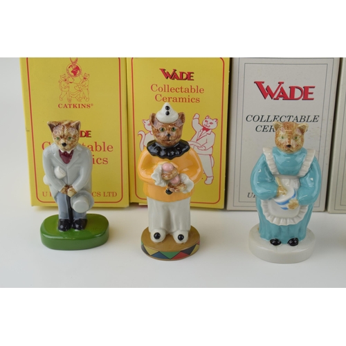 55 - A collection of boxed Wade 'Catkins' collectables to include 'Out for a Duck', 'Gypsy', 'Cook', 'Clo... 