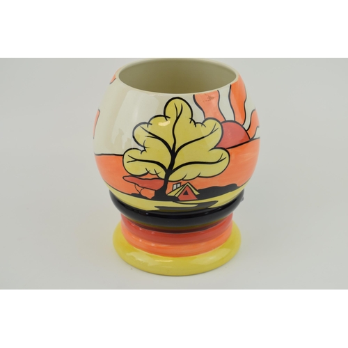 59 - Large Lorna Bailey Vase in the 'Oaklands' Design. Old Ellgreabe Pottery backstamp. Height 18cm.