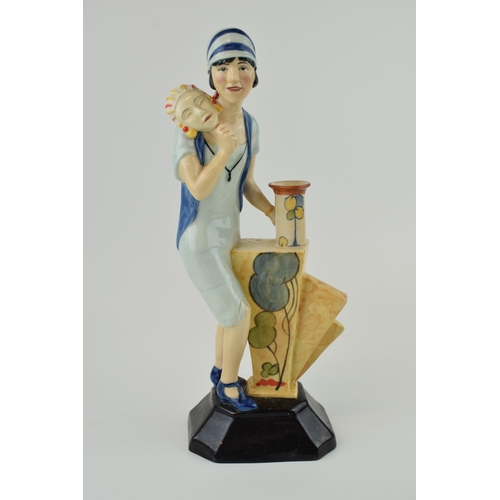 65 - Kevin Francis / Peggy Davies Art Deco figure Clarice Cliff, 27cm tall.