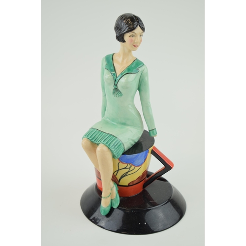 68 - Kevin Francis / Peggy Davies Art Deco figure Young Clarice Cliff (af - missing left hand).