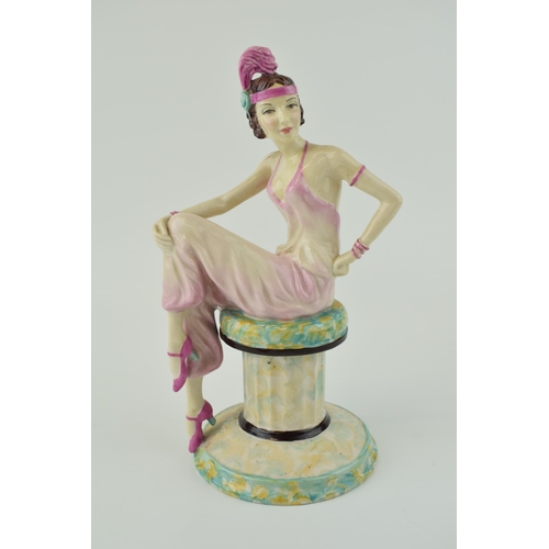 70 - Kevin Francis / Peggy Davies Art Deco figure Danielle, marked 'Pattern', 23cm tall.