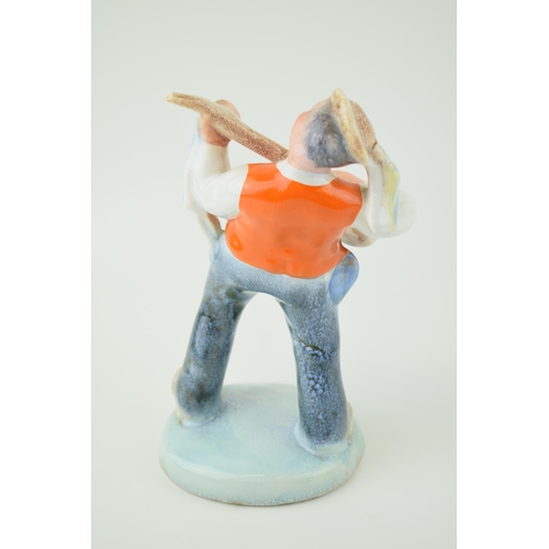 88 - Ditmar Urbach pottery figure of a guitarist, circa 1930s, 23cm tall.