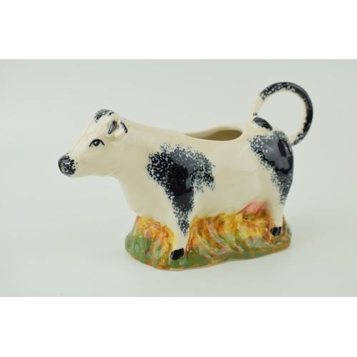 90 - Moorland Pottery large ceramic creamer / cow jug. Height 11.5cm.