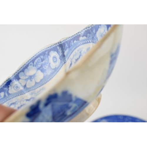 93A - Pottery to include a Copeland Spode's Italian fruit bowl, a pair of 19th century blue and white vege... 