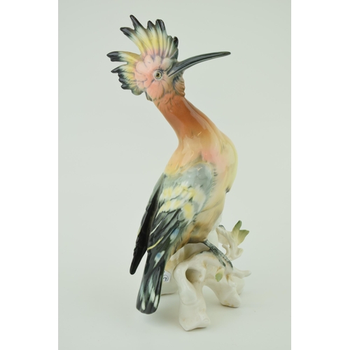 97 - Karl Ens figure of a pair of Hoopoe Bird on a branch. Height 26.5cm.