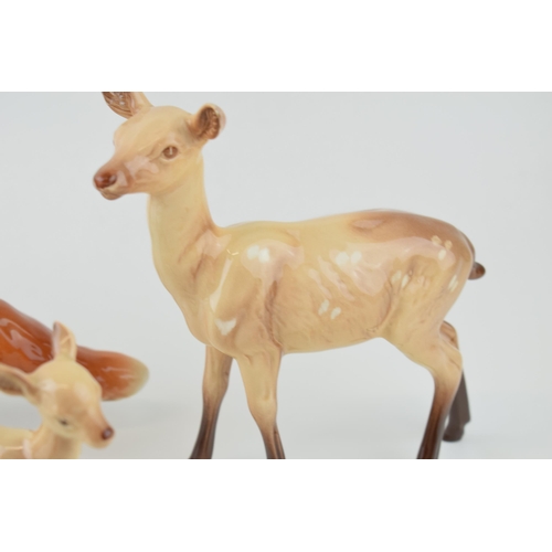 2 - A collection of Beswick animals a/f to include Fox, Deer, Sheep, Horse and Bird. (7)