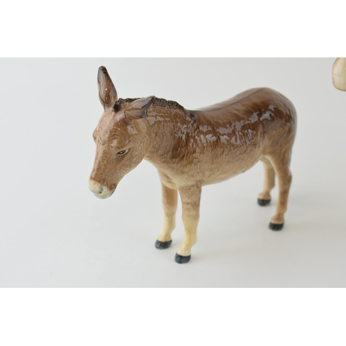 102 - Beswick Donkey with a brown imperial horse (2).