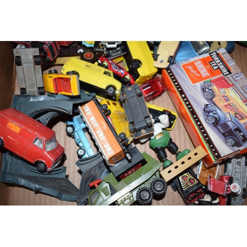 124 - A collection of vintage die cast vehicles to include Corgi, Dinky, Matchbox and other similar exampl... 