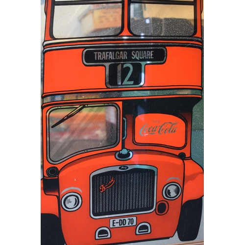 133 - Reproduction Coca Cola Trafalgar Square advertising mirror, 68cm x 53cm.