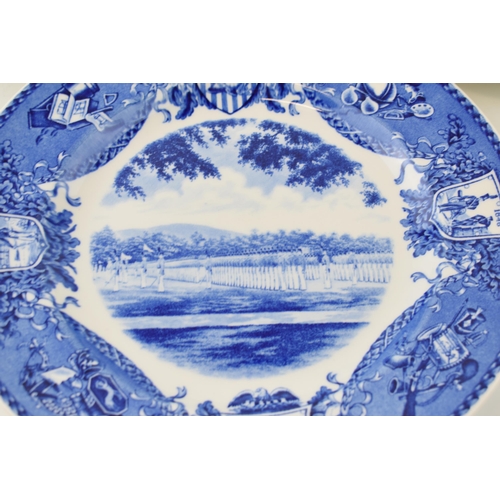 137 - A collection of 8 Wedgwood 'On Post In Camp' Third Half Hour dinner plates, 26cm diameter (8).