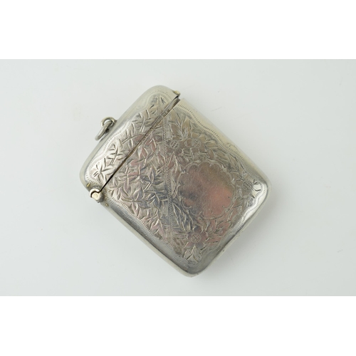 48 - Albo silver vesta case, 25.0g, vacant cartouche.