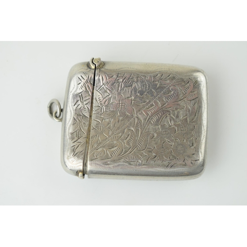 48 - Albo silver vesta case, 25.0g, vacant cartouche.