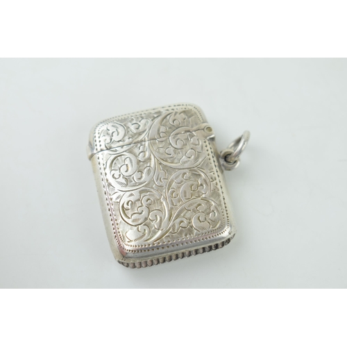 50 - Silver vesta case, 19.2g, Birm 1901.