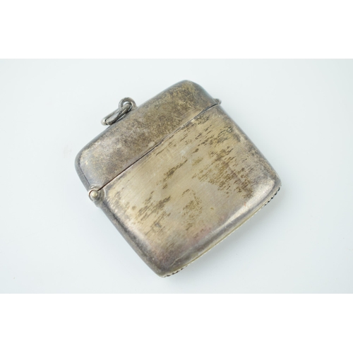 51 - Silver vesta case, 22.1g, Birm 1907.