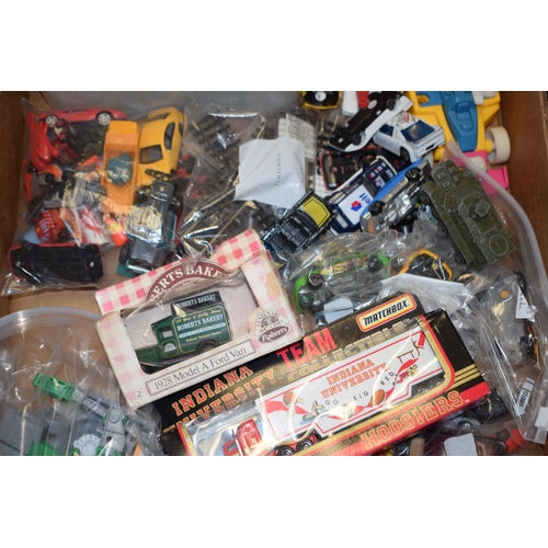 61 - A mixed collection of die cast vehicles and vintage toys. (Qty)