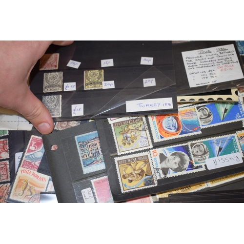 80 - A large quantity of vintage Uk and world stamps, multiple sleeves. (Qty)