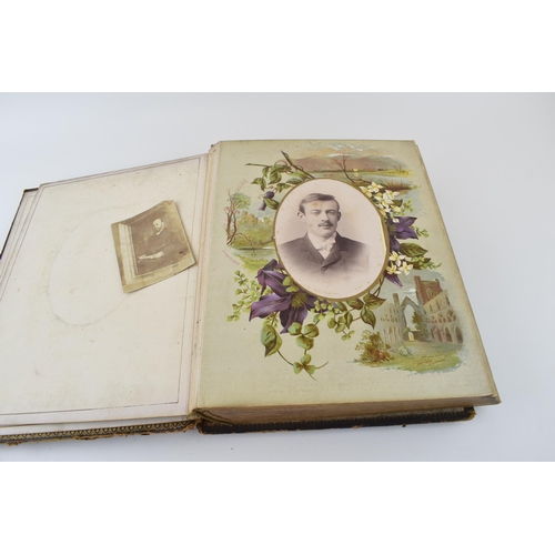 141 - A 19th century photograph album 'The Balmoral Album' to include family photographs, gentleman in mil... 