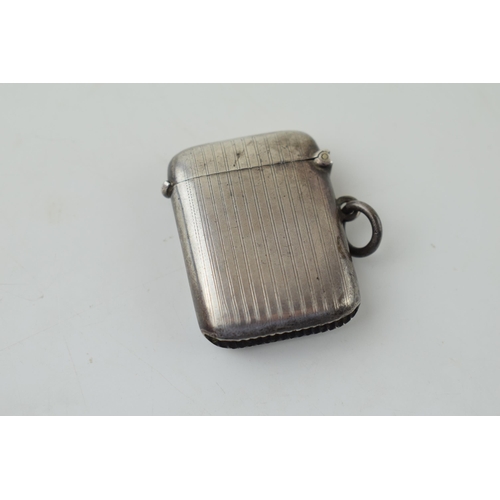 155 - Hallmarked silver vesta case, 17.1g, Birm 1913.