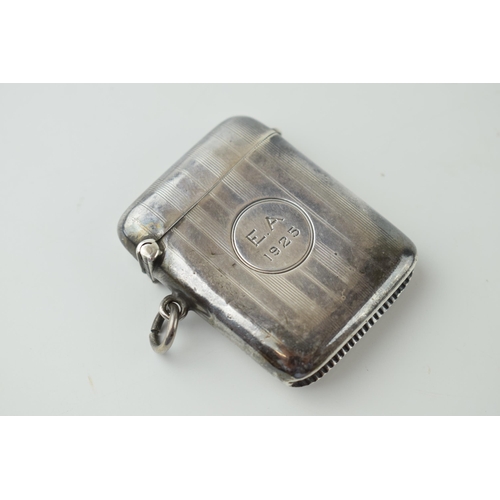 156 - Hallmarked silver vesta case, 27.1g, Birmingham.