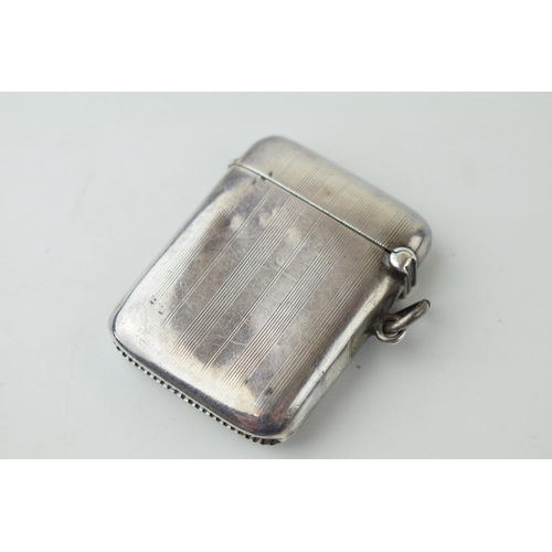 156 - Hallmarked silver vesta case, 27.1g, Birmingham.