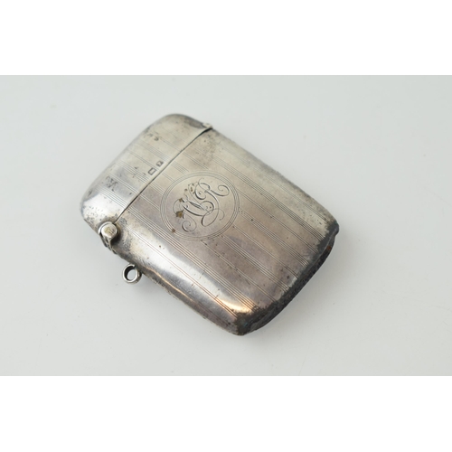 157 - Hallmarked silver vesta case, 19.4g, Birm 1923.