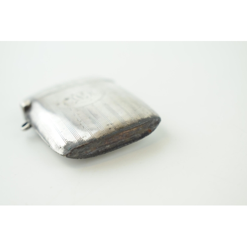 157 - Hallmarked silver vesta case, 19.4g, Birm 1923.