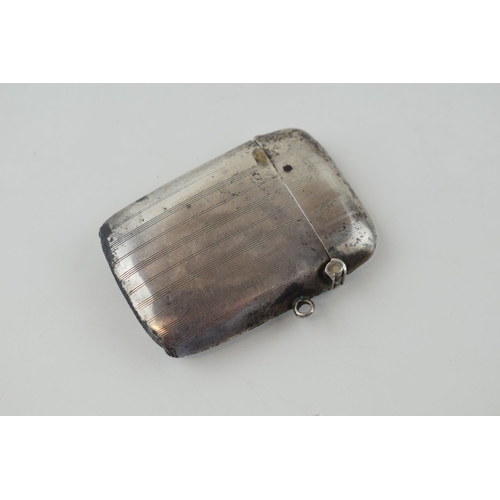 157 - Hallmarked silver vesta case, 19.4g, Birm 1923.