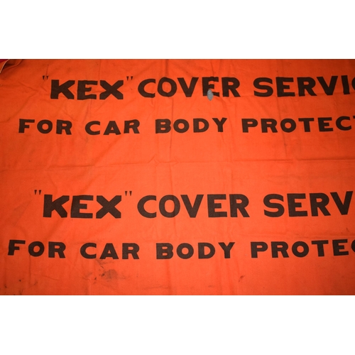 163 - A 'Kex' Car Cover Service, Of Automobilia interest. Fabric car cover for working on classic cars. 14... 