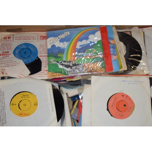 179 - A large quantity of 45 single records to include rock and pop vinyl of the 70s and 80s. (Qty)