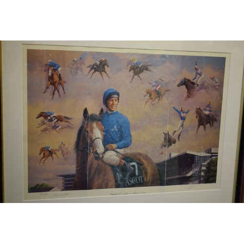 191 - Frankie Dettori Horse Racing Print signed/autographed with one other