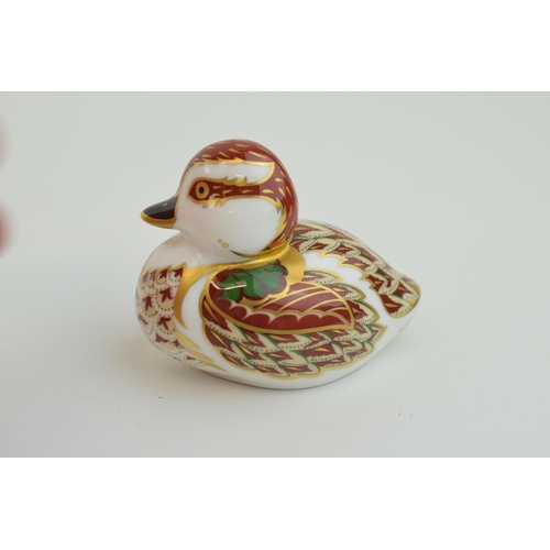 183 - Royal Crown Derby paperweight Bakewell Duckling, first quality with gold backstamp.