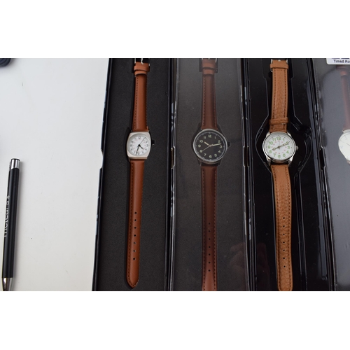 223 - A collection of new mens watches, boxed, as new.