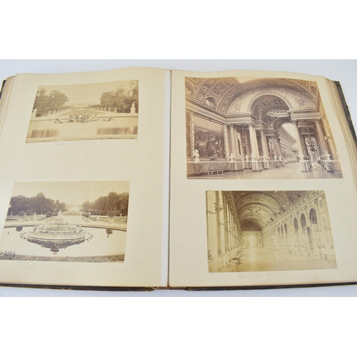 254 - c19th Victorian Leather Bound Photograph Album of Continental & English Travel Scenes