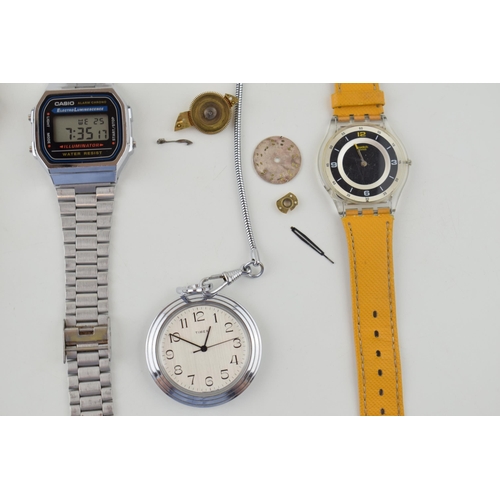 235 - A mixed collection of wristwatches to include a Casio digital watch, a Henri Sandor 17 Jewels shockp... 