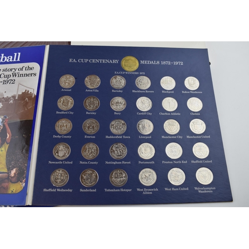 237 - Two F.A Cup Centenary Medals 1872 - 1972 '100 Years Of Football' promotional tokens by Esso. (2) tog... 