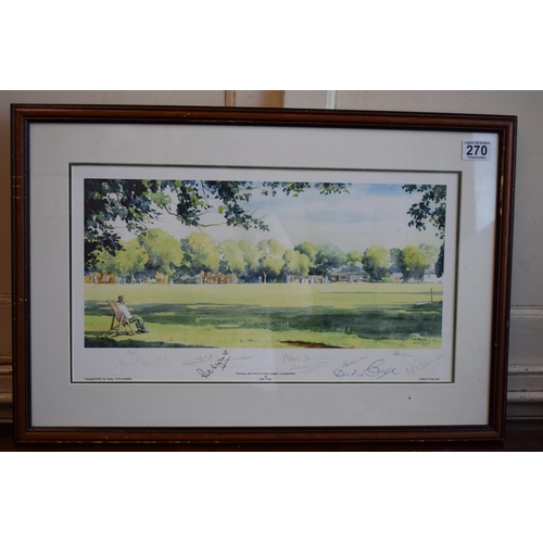 270 - Nick Turley 'Eveing Late Summer at East Langton, Leicestershire' 2002. Artsist proof signed by team ... 