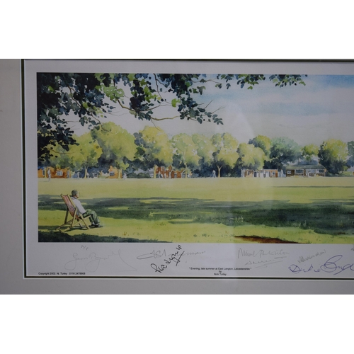 270 - Nick Turley 'Eveing Late Summer at East Langton, Leicestershire' 2002. Artsist proof signed by team ... 