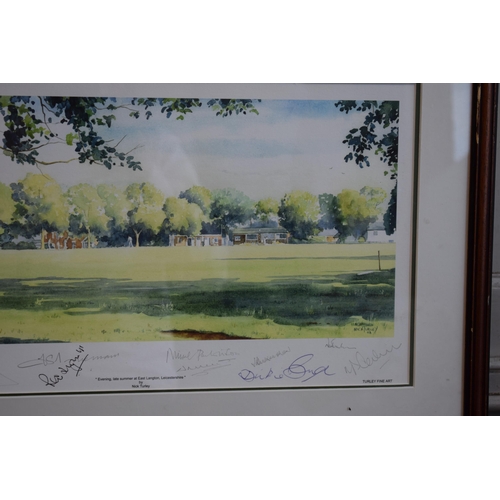 270 - Nick Turley 'Eveing Late Summer at East Langton, Leicestershire' 2002. Artsist proof signed by team ... 