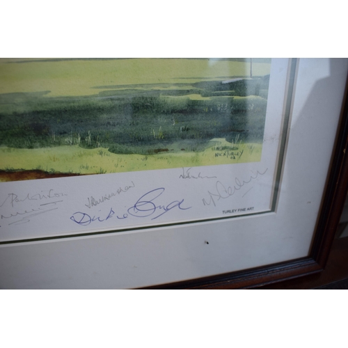 270 - Nick Turley 'Eveing Late Summer at East Langton, Leicestershire' 2002. Artsist proof signed by team ... 