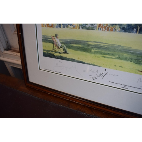 270 - Nick Turley 'Eveing Late Summer at East Langton, Leicestershire' 2002. Artsist proof signed by team ... 