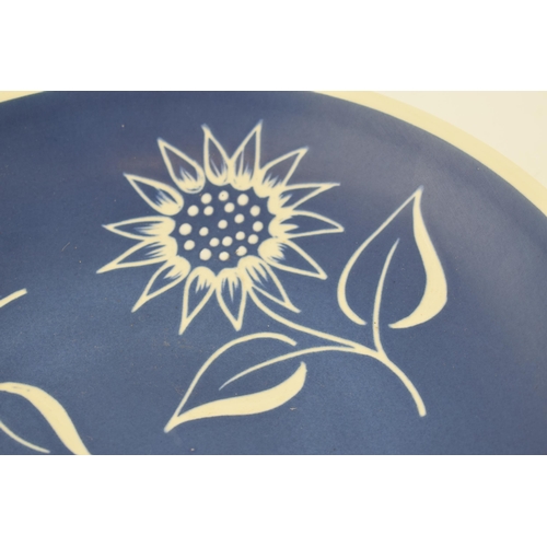 111 - A Soholm charger / wall plate, blue ground with white floral design.  Made in Denmark. Diameter 32.5... 