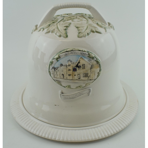 115 - Richard Landy 'The Bell Inn' large stilton cheese cover / dome, 30cm wide.