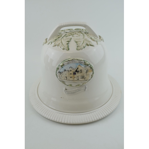 115 - Richard Landy 'The Bell Inn' large stilton cheese cover / dome, 30cm wide.