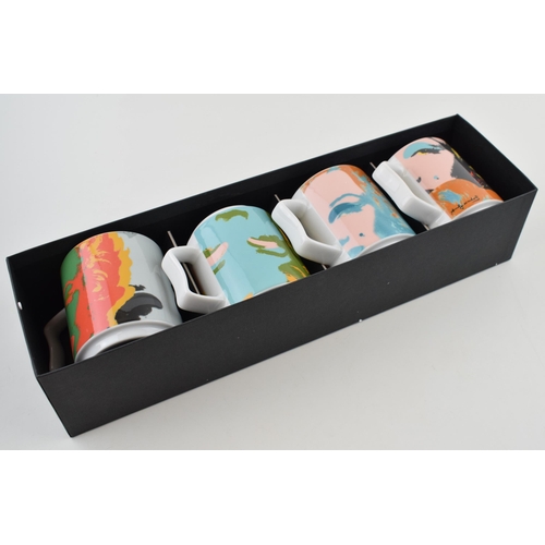 131 - Rosenthal studio-line set of 4 Mugs by Andy Warhol depicting Marilyn Monroe, boxed.