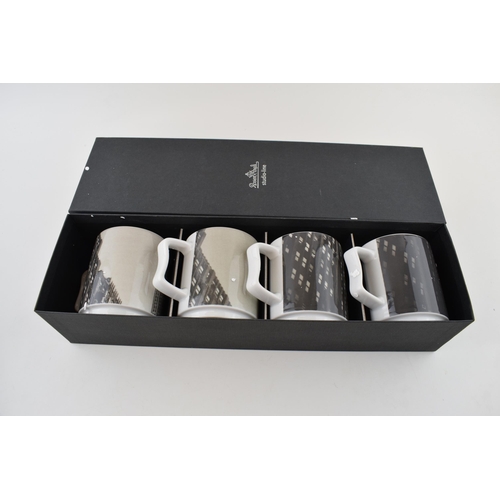 132 - Rosenthal studio-line set of 4 Mugs by Andy Warhol depicting New York, all boxed.